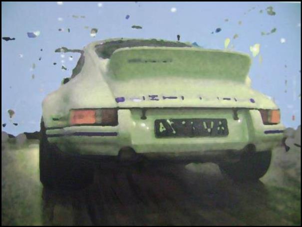 Porsche 911 Carrera RS 2.7 - Artwork by Climms - Artist on Classic Cars and Landscapes