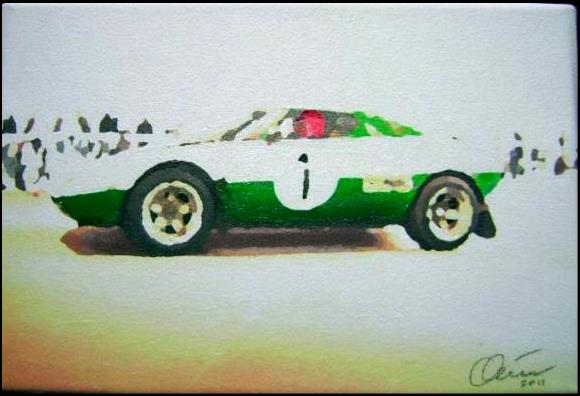 Lancia Stratos Artwork by Climms - Artist on Classic Cars and Landscapes